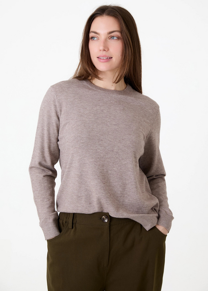 Cashmere Like Fitted V-Neck Jumper Mink