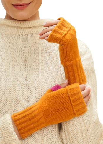 Cassia Wrist Warmers Tangerine