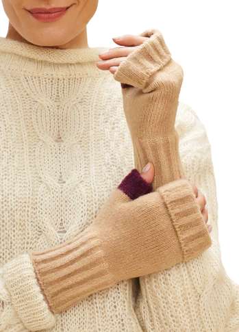 Cassia Wrist Warmers - Cream