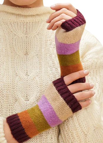 Lilia Wrist Warmers Vintage Mix