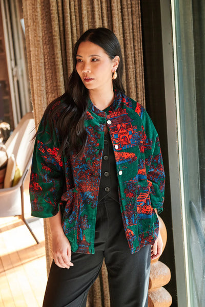 Pagoda Forest Velvet Jacket