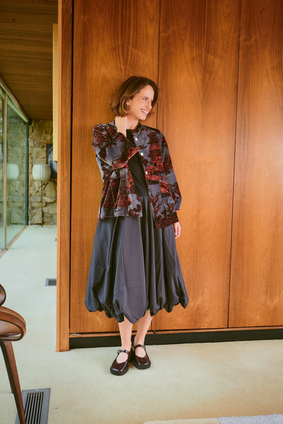 Pagoda Pewter Velvet Jacket