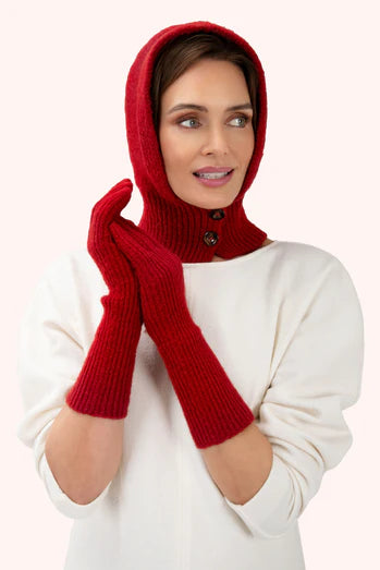 Sofia Long Gloves - Scarlet