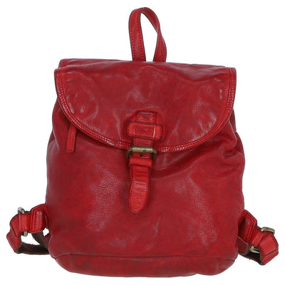 Dulce Luxury Leather Rucksack Red