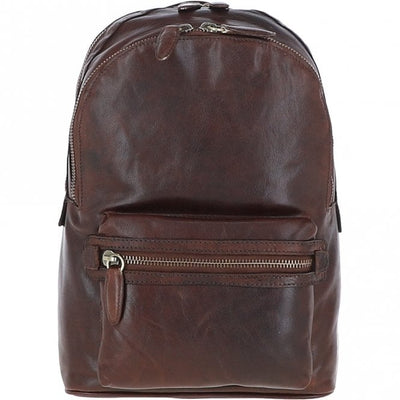 Ashwood Unisex Leather Backpack Brandy