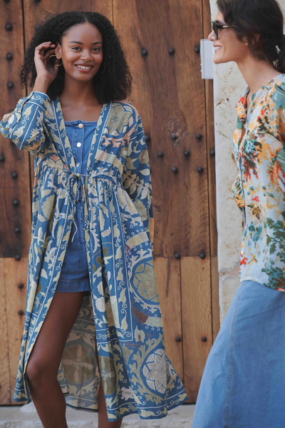 Susani Blue Duster Jacket