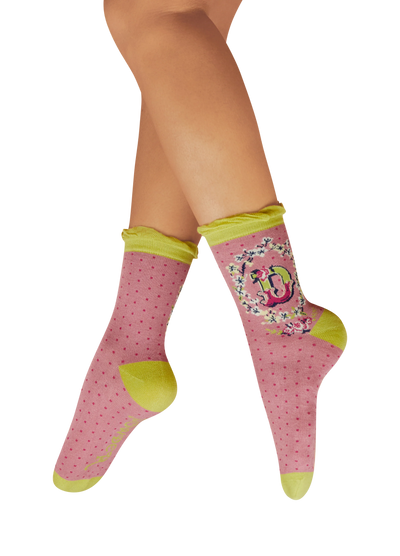 Powder Socks Letter D
