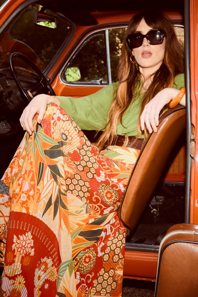 Fans Scarlet A-line Maxi Skirt