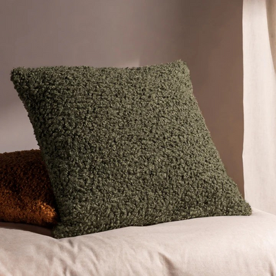 Cabu Chunky Boucle Cushion Khaki