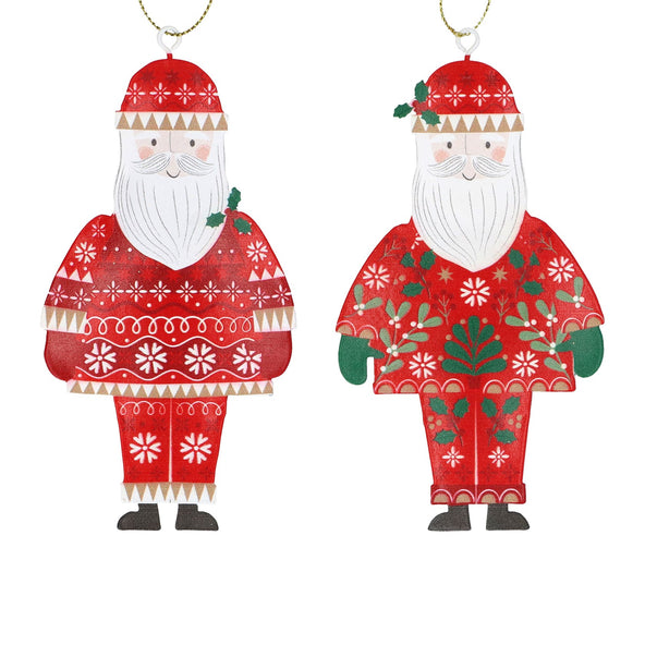 Tin Hanging Dec 12cm - Alpine Santa,