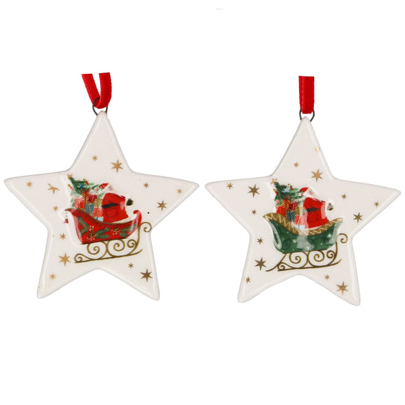 Ceramic Star, 6cm - Nostalgia Sleigh