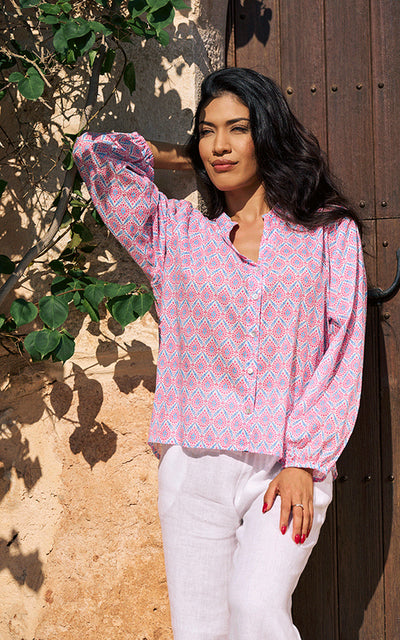 Bergerac Blue and Pink