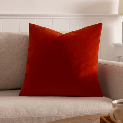 Sunny Velvet Cushion Flame