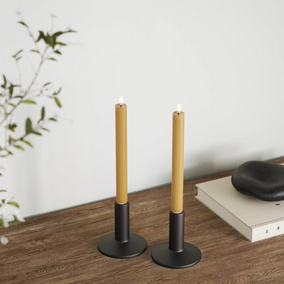 LED Dinner candle 2 pcs, Ø 2 x 24 cm Curry