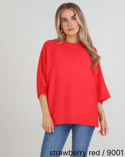 Baby Alpaca Drop Shoulder Jumper Deep Wine