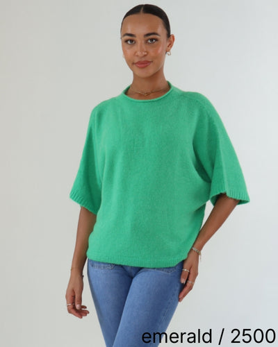 Baby Alpaca Drop Shoulder Jumper Emerald