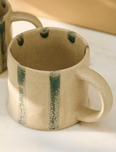 Woolstone Striped Mug Rosemary
