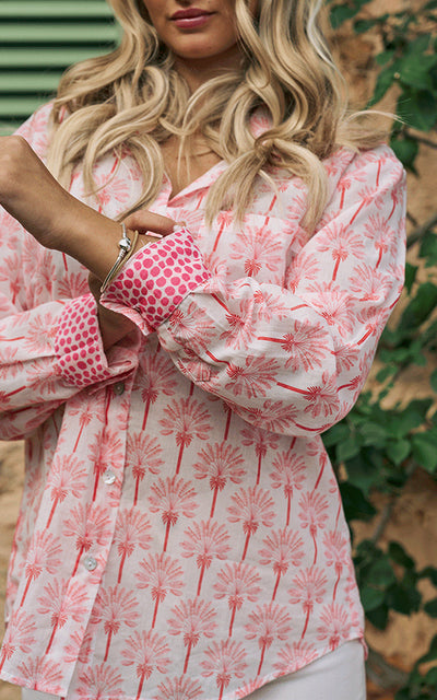 Biarritz Cotton Shirt Printed Pattern Red