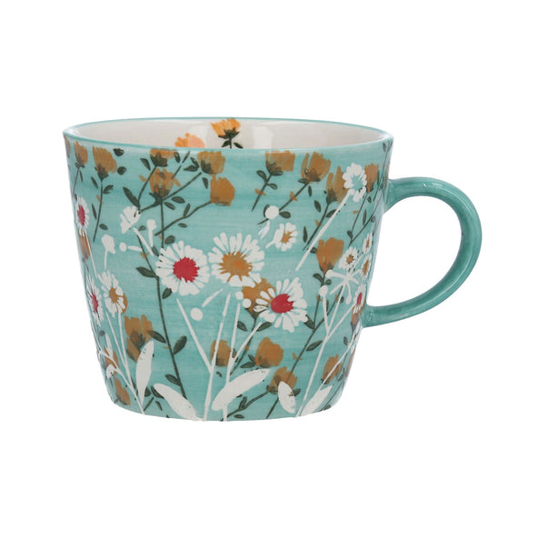 Blue Wild Daisy Stoneware Mug