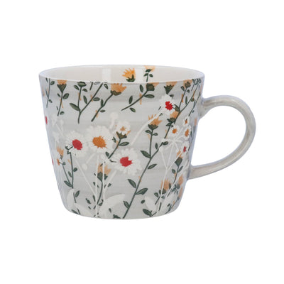 Light Grey Wild Daisy Stoneware Mug
