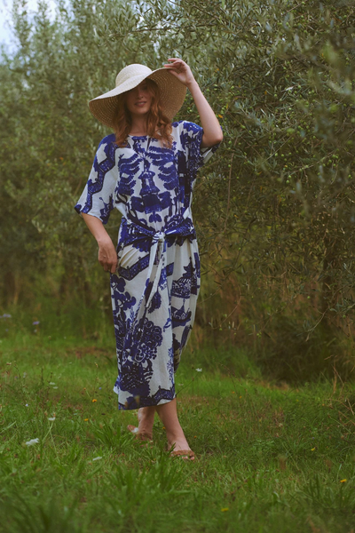 Giant Willow Blue Obi Dress