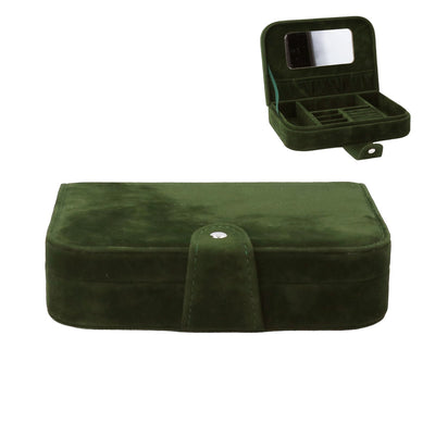 Velvet Jewellery Box 20cm - Green Book