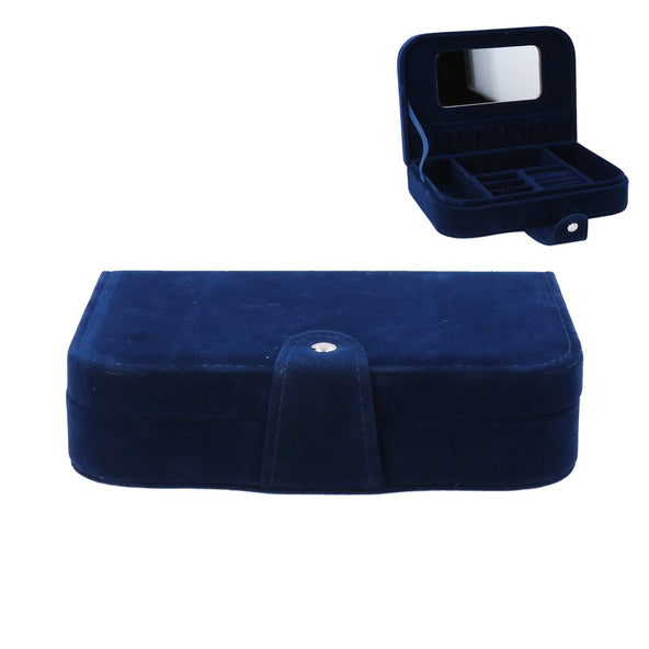 Velvet Jewellery Box 20cm - Navy Book