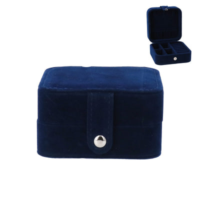 Velvet Jewellery Box 10cm - Navy Book