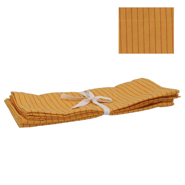 Turmeric Stripe Pack/4 Cotton Placemat 45cm
