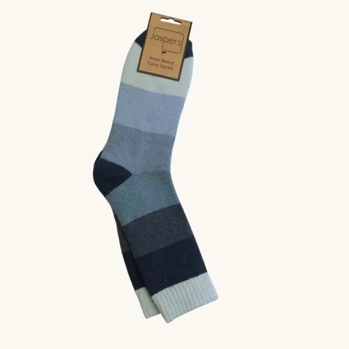 Blue Gradient Block Cosy Men's Socks