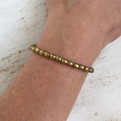 CHANDRA Brass Bead Jewellery: Small Oval / Bracelet
