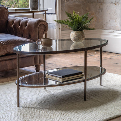 Hulme Bronze Oval Coffee Table