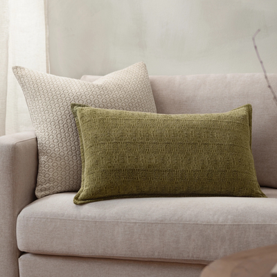 Ramas Jacquard Cushion Green