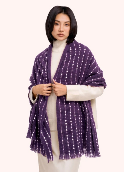 Dakota Cosy Scarf, Damson