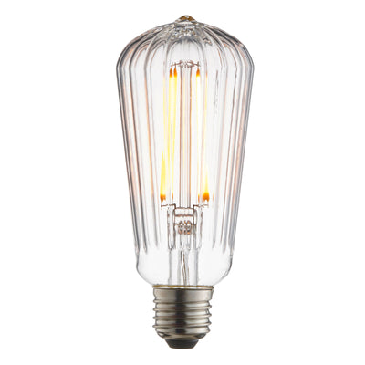 Ridged Pear Bulb Clear