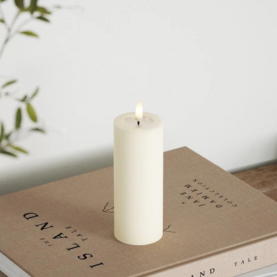 LED Pillar candle Ø 5 x 12.5 cm Cream