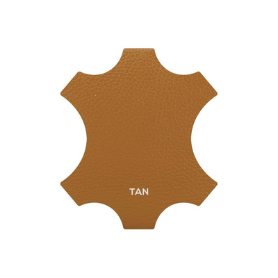 Large Leather Button Tan