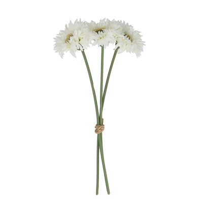 White Gerbera Set/3 Flower 26cm