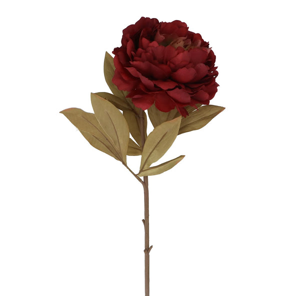 Antique Dark Pink Single Peony Flower 80cm