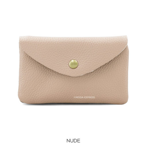 Large Leather Button Nude