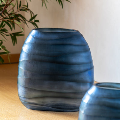 Sinfin Handblown Ink Glass Vase Large