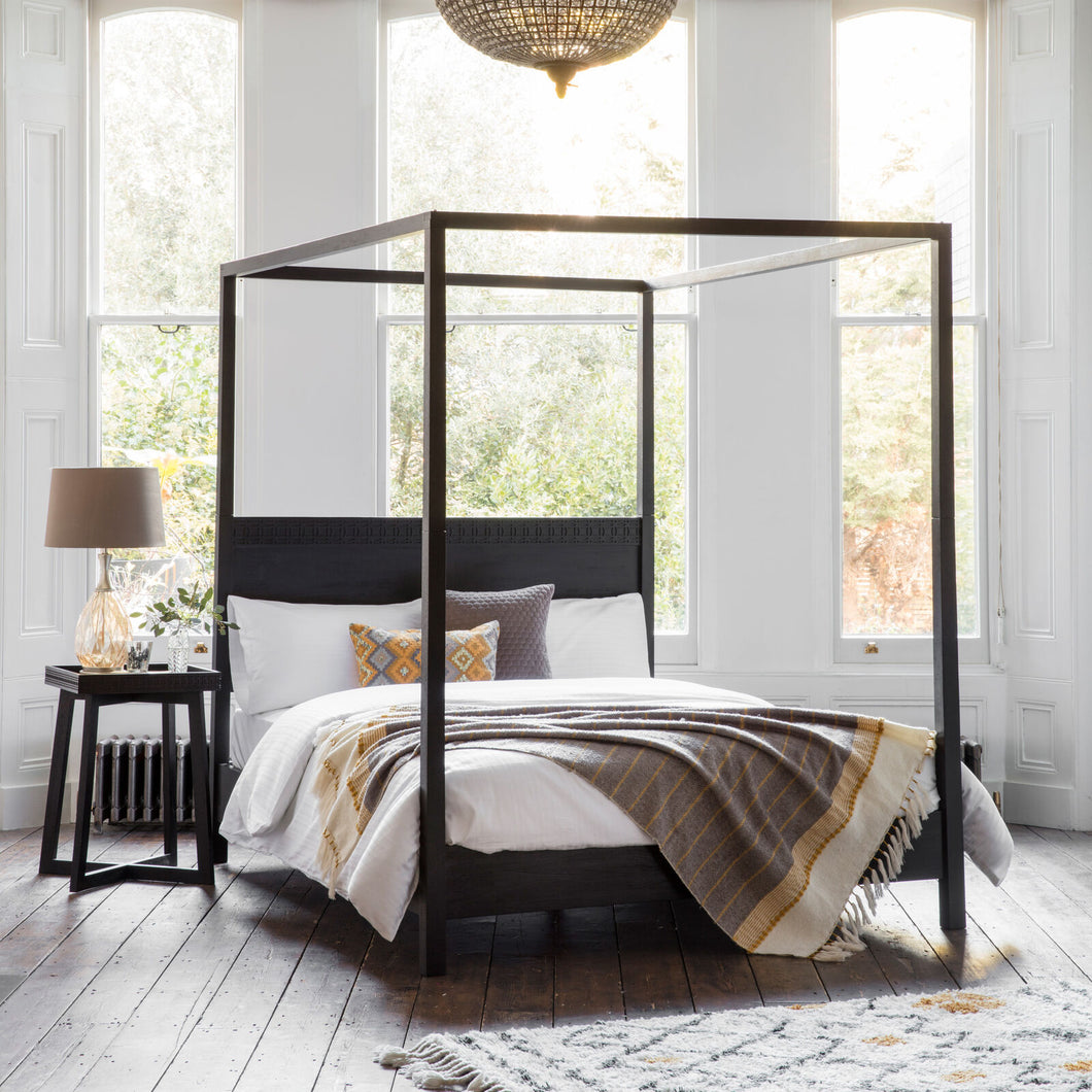 Boswin Four Poster Bed Black