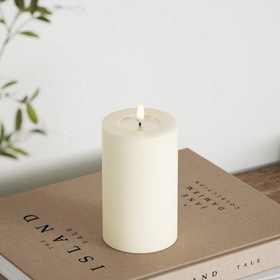 LED Pillar candle Ø 7.5 x 12.5 cm Cream