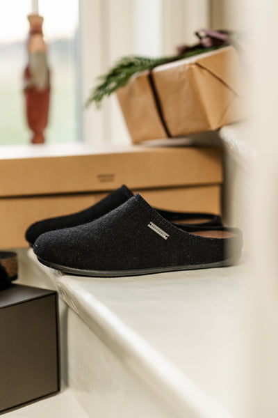 Cilla Wool Slippers Black