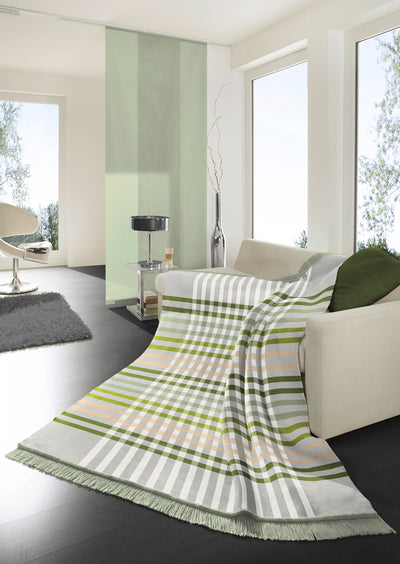 Border Check Green Throw