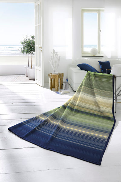 Ombre Stripe Green Throw