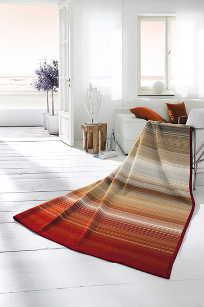 Ombre Stripe Terracotta Throw