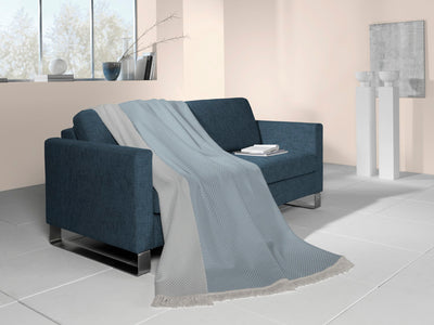 Texture semi plain Blue Throw