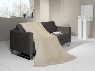Texture semi plain Natural Throw