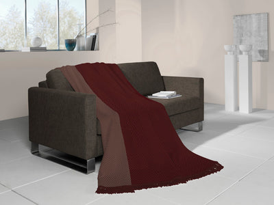 Texture semi plain Red Throw